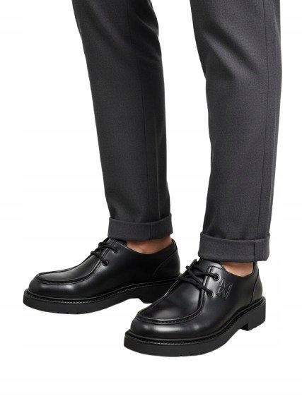 MARC O'POLO CZARNE ELEGANCKIE PÓŁBUTY ZE SKÓRY NATURALNEJ 38 14AD