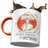 Kubki - Kubek Pomarańczowy Śmieszny Nie Mam Powołania z Nadrukiem ze Zdjęciem+ Opakowanie na prezent (wzór 01) - miniaturka - grafika 1