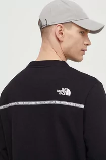 Bluzy męskie - The North Face bluza bawełniana męska kolor czarny gładka NF0A87DCJK31 - grafika 1