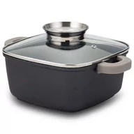 Garnki - GARNEK KWADRATOWY GRANITOWY 20cm 3.4L NAVA FUNTZIO 128-100 - miniaturka - grafika 1