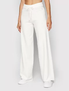 Spodnie damskie - Tommy Hilfiger Spodnie materiałowe WW0WW34648 Biały Relaxed Fit - grafika 1