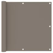 Parawany - vidaXL Parawan balkonowy, kolor taupe, 90x600 cm, tkanina Oxford vidaXL - miniaturka - grafika 1