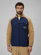 Bluzy męskie - 4F Polar regular ze stójką męski - beżowy XXL - miniaturka - grafika 1