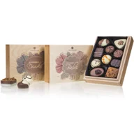 Bombonierki i czekoladki - Skrzyneczki ręcznie wykonanych pralin dla Babci i Dziadka z belgijskiej czekolady 20 szt. Skrzyneczki z dedykacją na prezent z okazji Dnia Babci i D.. - miniaturka - grafika 1