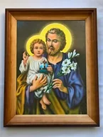 Ikony i obrazy sakralne - Obraz - św. Józef 38x48 cm - miniaturka - grafika 1