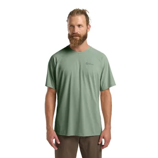 Męska koszulka z krótkim rękawem Jack Wolfskin PRELIGHT SWIFT T M eucalyptus - S - Koszulki męskie - miniaturka - grafika 1
