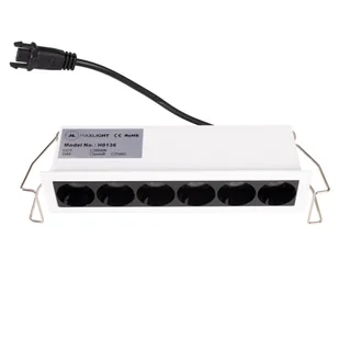 Podtynkowa lampa sufitowa X-LINE H0136 Maxlight LED 8W 3000K prostokąt biały czarny - Lampy ogrodowe - miniaturka - grafika 1