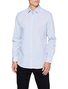 Hackett London Męska koszula Dbl Face Fine STR, 5ahblue/ zielony, 3XL - Koszule męskie - miniaturka - grafika 1