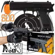 Zabawki militarne - Realistyczny pistolet na kulki 6mm + 800 kulek ASG ASGARD Guns realistyczna replika sprężynowa Hop-Up dla lepszej celności magazynek, tarcza s.. - miniaturka - grafika 1