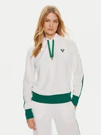 Bluzy damskie - Guess Bluza V4GQ01 KBFB2 Zielony Regular Fit - miniaturka - grafika 1