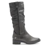 Kozaki damskie - Kozaki Mustang 1293-602 Szary - miniaturka - grafika 1