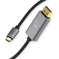 Kable komputerowe i do monitorów - Reagle Kabel Adapter Usb-C Do Displayport Dp 8K 4K 144Hz - miniaturka - grafika 1