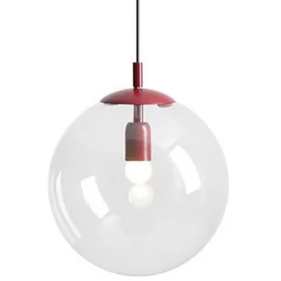 Lampa sufitowa wisząca Globe 562G15 pojedyncza czerwona - Lampy sufitowe - miniaturka - grafika 1