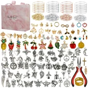 Bransoletki - Zestaw Do Robienia Biżuterii Bransoletek Diy 300 Elementów U983 - miniaturka - grafika 1