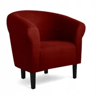 Fotele - Fotel Tapicerowany Klubowy Styl Monaco Salon Poczekalnia Sypialnia Bordowy - miniaturka - grafika 1