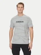 Koszulki męskie - Napapijri T-Shirt B-Cellini NP0A4ILS Szary Regular Fit - miniaturka - grafika 1