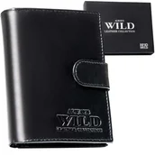 Portfele - Pionowy portfel skórzany Always Wild z zapinką, 13 x 9,5 x 2 cm - miniaturka - grafika 1