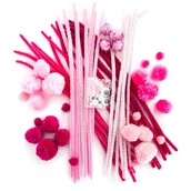 Zabawki kreatywne - Zestaw kreatywny startowy różowy (KSZK-002) 80 szt. - miniaturka - grafika 1