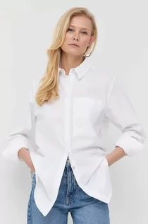 Koszule damskie - Marella koszula damska kolor biały relaxed z kołnierzykiem klasycznym - grafika 1