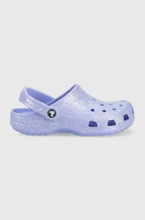 Buty dla dziewczynek - Crocs klapki dziecięce kolor fioletowy - grafika 1