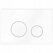 Przyciski spłukujące - KK-POL Przycisk spłukujący do stelaża M11 BIAŁY czarny - miniaturka - grafika 1