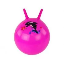 Piłka do skakania różowa 45cm MIX Leantoys - Piłki dla dzieci - miniaturka - grafika 1