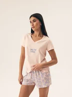 Piżamy damskie - Piżama damska Nadar Henderson brzoskwiniowy XL - miniaturka - grafika 1