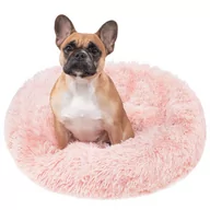 Legowiska dla psów - Springos Springos Legowisko dla psa 80cm pluszowe posłanie dla kota brudny róż UNIWERSALNY 29666-uniw - miniaturka - grafika 1