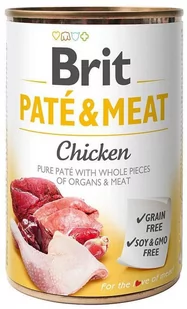 Brit Pate & Meat chicken 400 g DARMOWA DOSTAWA OD 95 ZŁ! - Mokra karma dla psów - miniaturka - grafika 2
