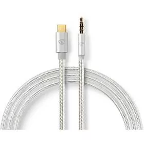 Kabel Nedis USB-C/3,5 mm jack, 1 m (CCTB65940AL10) Srebrny - Pozostałe akcesoria do telefonów - miniaturka - grafika 1
