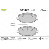 Klocki hamulcowe - VALEO Zestaw klocków hamulcowych, hamulce tarczowe 301042 - miniaturka - grafika 1