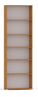 Regał Pola 215x60 olcha, 6 półek na książki i segregatory - Meblościanki - miniaturka - grafika 1