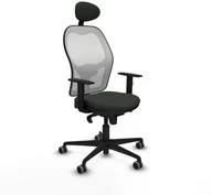 Fotele i krzesła biurowe - Krzesło Biurowe z Zagłówkiem Jorquera Piqueras y Crespo 1D036G1 Czarny - miniaturka - grafika 1