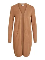Swetry damskie - Vila Kobiety Viril Long L/S Knit Cardigan - Noos Kardigan, Tigers Eye, L - miniaturka - grafika 1