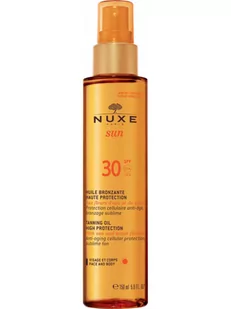 NUXE Sun Tanning Oil Face & Body SPF30 (150ml) - Balsamy i kremy do opalania - miniaturka - grafika 1