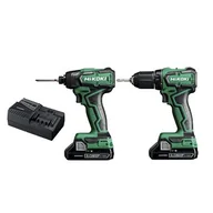 Zestawy elektronarzędzi - Hikoki Zestaw zakrętarka udarowa + wiertarko-wkrętarka + 2x akumulator + ładowarka HKC18DDWDZ KC18DDWDZ - miniaturka - grafika 1