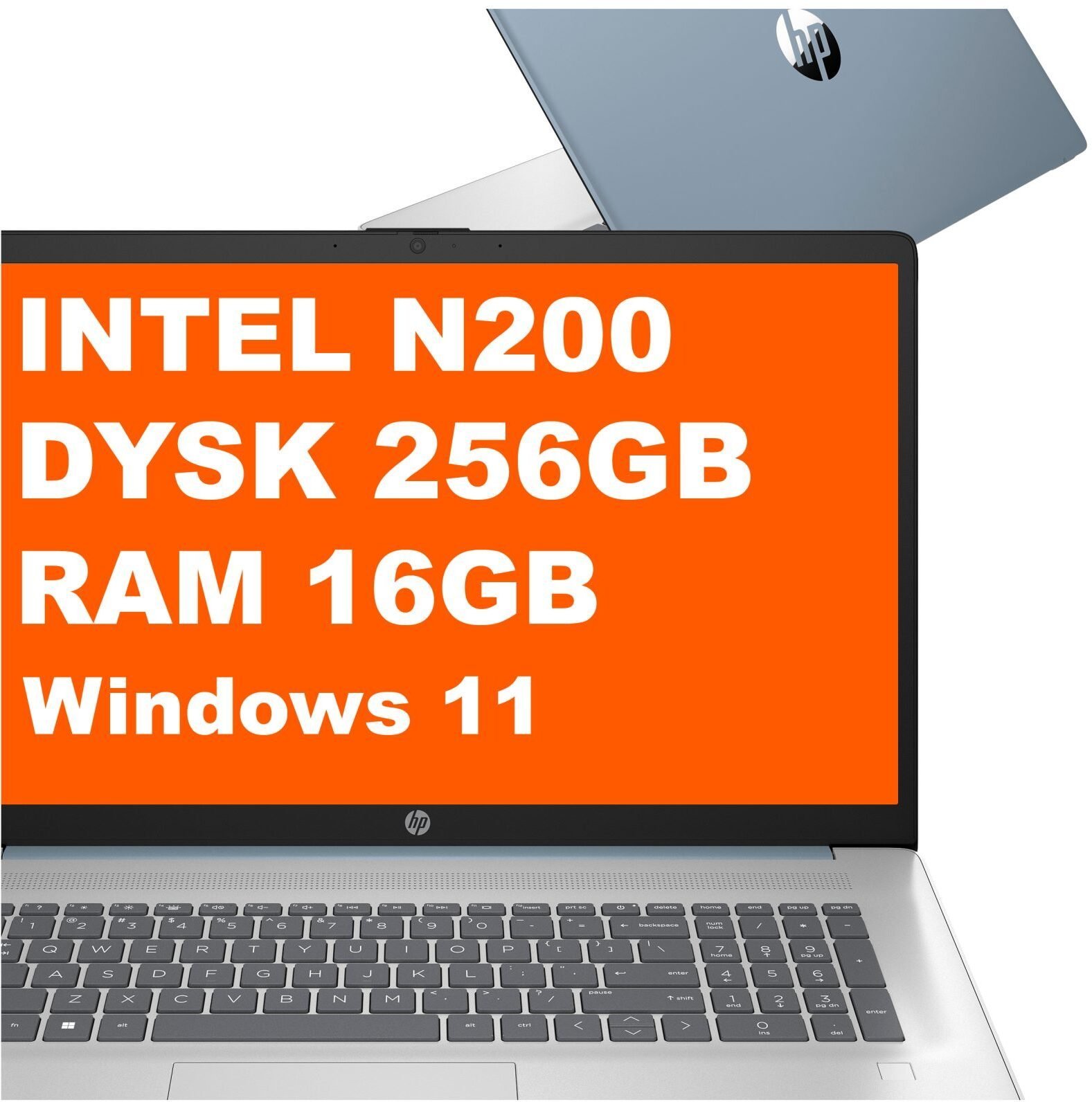 HP 17-cn3102ds / A59W0UA / Intel N200 / 16GB / 256GB / Intel UHD / HD+ / Win 11 / Niebieski A59W0UA_16GB_256GB_W11