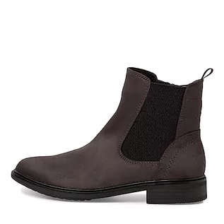 Kozaki damskie - Jana Damskie Softline 8-25369-41 wygodne buty wielozadaniowe klasyczne buty wsuwane buty na co dzień kozaki Chelsea, asfaltowy, 40 EU Weit - grafika 1