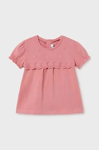 Mayoral bluzka niemowlęca kolor różowy gładka - Bluzki dla dziewczynek - miniaturka - grafika 1