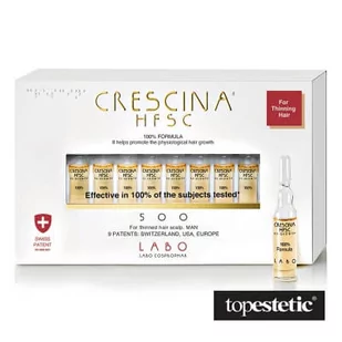 Labo Cosprop Crescina Hfsc 100% Re-Growth 500 kuracja dla mężczyzn 3,5ml x 10 amp - Odżywki do włosów dla mężczyzn - miniaturka - grafika 1