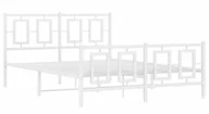 Łóżka - Białe Metalowe Łóżko Industrialne 120X200 Cm P0-B63 - miniaturka - grafika 1