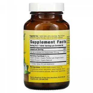 MegaFood Cynk Zinc 60 tab. - Suplementy naturalne - miniaturka - grafika 2