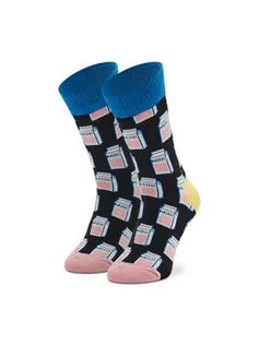 Skarpetki dla dzieci - Happy Socks Skarpety Wysokie Dziecięce KMIL01-9300 Czarny - grafika 1