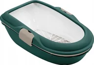 Kuwety dla kotów - Zolux Kuweta Furba z sitkiem 39x59x22 Zielonobrązowa - miniaturka - grafika 1