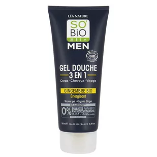 Bio So etic SO MEN, Żel pod prysznic i szampon 3 w 1, Imbir, 200 ml - Szampony dla mężczyzn - miniaturka - grafika 1