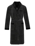 Szlafroki męskie - Vossen Szlafrok "Alberto" w kolorze czarnym - miniaturka - grafika 1