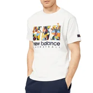 Koszulki sportowe męskie - Koszulka New Balance MT23587SAH - szara - miniaturka - grafika 1