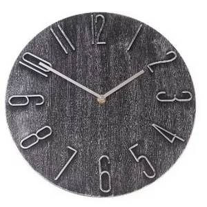 Zegar ścienny Berry dark grey, śr.30,5 cm, plastik - Zegary - miniaturka - grafika 1