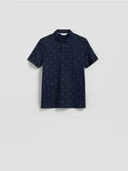 Koszulki męskie - Reserved - Koszulka polo regular fit - granatowy - miniaturka - grafika 1