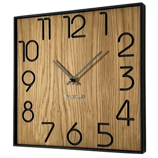 Drewniany zegar ścienny Wood Square 30cm - Zegary - miniaturka - grafika 1